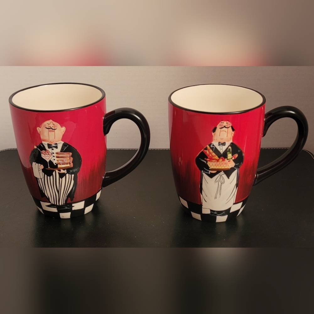 2 Certified International Large Coffee Mugs Tracy Flickinger Dinner Is Served